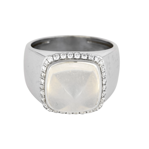 Other Bague en Or blanc 18k Moonstone