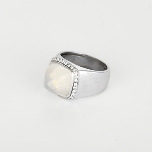 Other Bague en Or blanc 18k Moonstone
