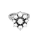 Bague marguerite or blanc et diamants : 1 carat environ