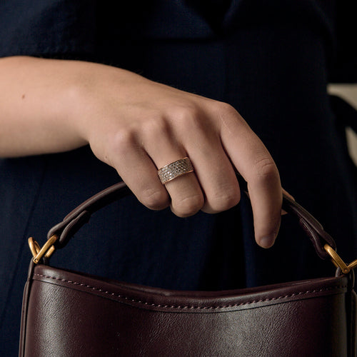 Bague en Or rose 14k Diamant