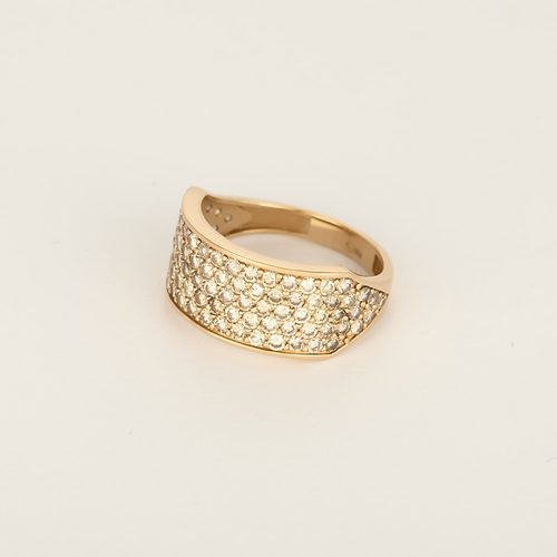 Bague en Or rose 14k Diamant