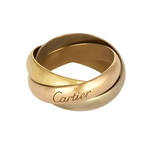 Bague 61 CARTIER - Trinity - Modèle Extra Large - Alliance trois ors 58 Facettes DV31737-1