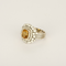 Bague en platine , citrine et diamants