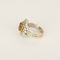 Bague en platine , citrine et diamants