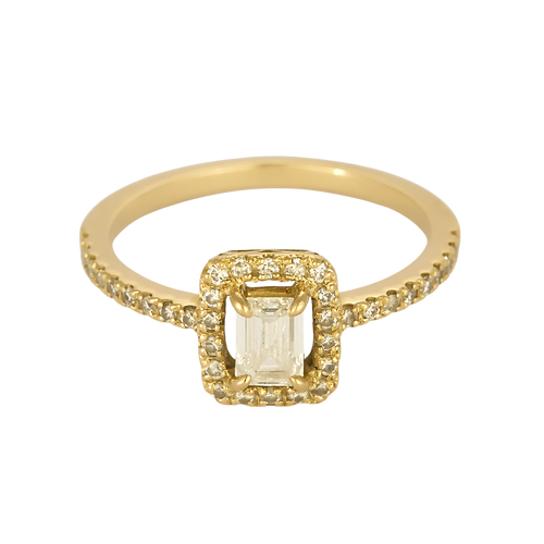 Bague en Or jaune 18k Diamants