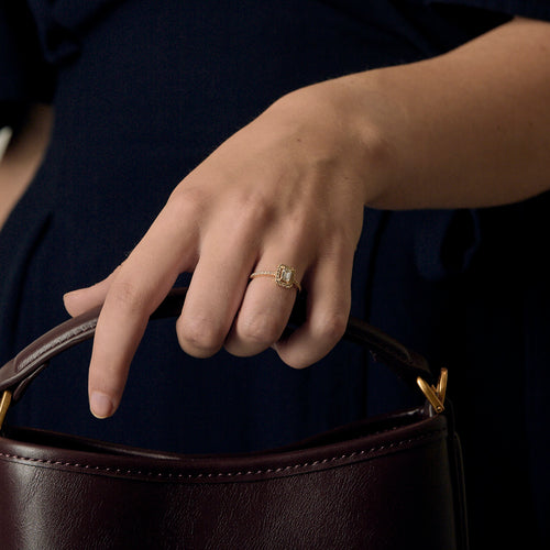 Bague en Or jaune 18k Diamants