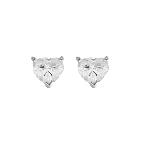 VAN CLEEF & ARPELS - Boucles d'oreilles puces en or blanc et diamants