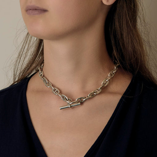 Collier Hermes Collier Chaîne d'Ancre Argent 58 Facettes DV31933-1