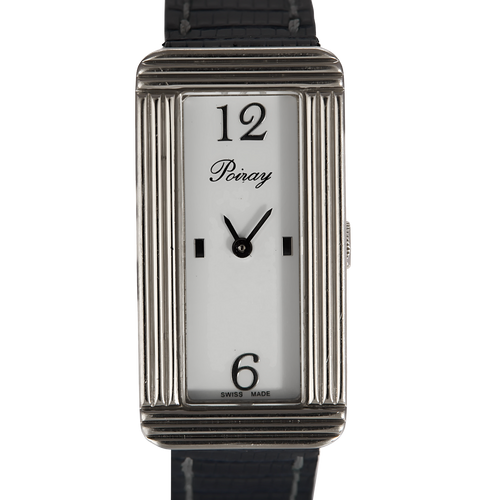 POIRAY - Ma Baguette - Ma première allongée - Montre en acier à boitier rectangulaire et à mouvement quartz