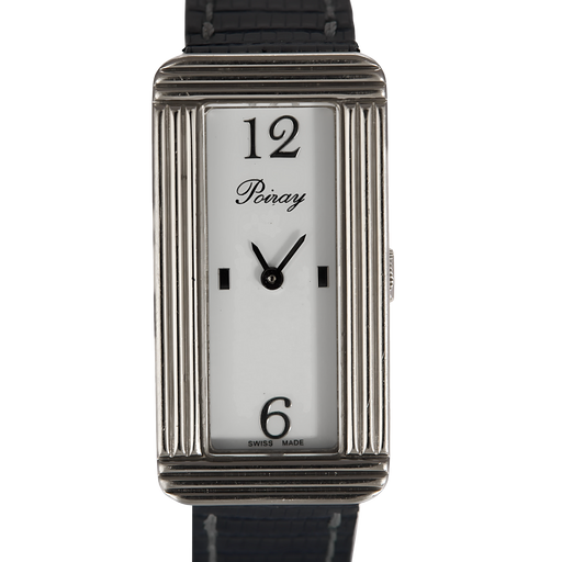 POIRAY - Ma Baguette - Ma première allongée - Montre en acier à boitier rectangulaire et à mouvement quartz