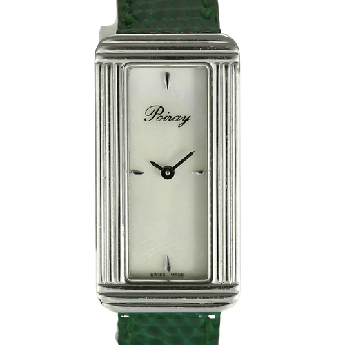 POIRAY - Ma Baguette - Ma première allongée - Montre en acier à boitier rectangulaire et à mouvement quartz