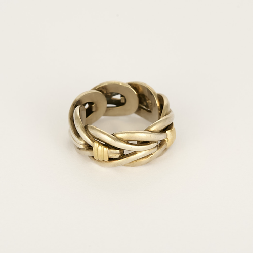 Bague Or jaune 18k et Argent