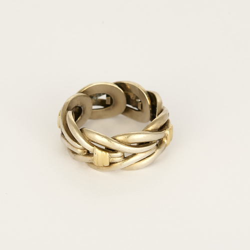 Bague Or jaune 18k et Argent