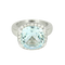 Poiray - Filles Antik - Élégante bague en or blanc, topaze de 8 carats et diamants