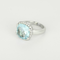 Poiray - Filles Antik - Élégante bague en or blanc, topaze de 8 carats et diamants