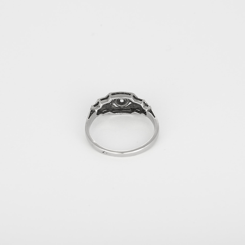 Bague Or blanc 18k et Platine Diamants