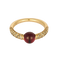 Pomellato - M'ama non M'ama - Bague jonc en or rose, tourmaline et diamants bruns : 0,35 carat