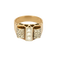 Bague Or jaune 18k et Platine Diamant
