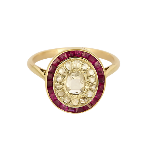 Bague en Or jaune 18k Diamant