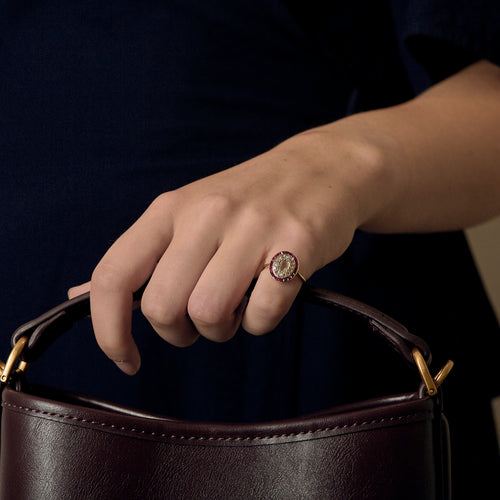 Bague en Or jaune 18k Diamant