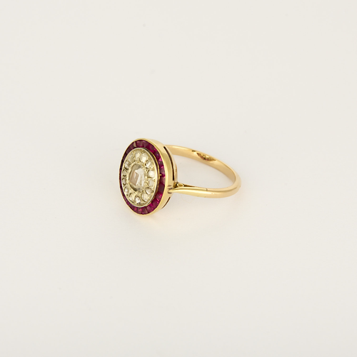 Bague en Or jaune 18k Diamant
