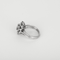 Bague à motif rayonnant en platine et or gris, diamants