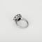Bague à motif rayonnant en platine et or gris, diamants