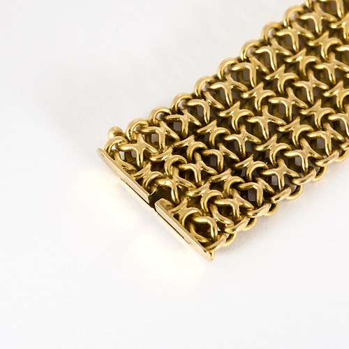 Élégant bracelet ruban en or jaune