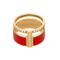 Repossi Bague Berbere Chromatic laque rouge, or rose 18k et diamants
