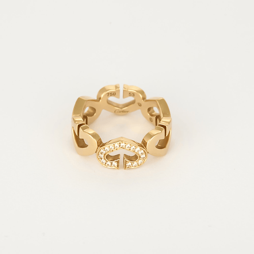 Cartier - Coeur C - Bague en or jaune et diamants