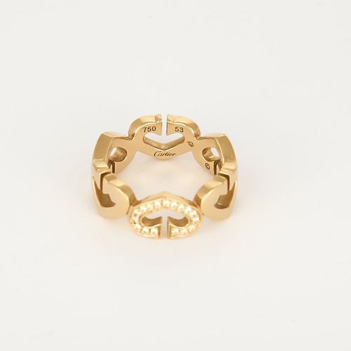 Cartier - Coeur C - Bague en or jaune et diamants