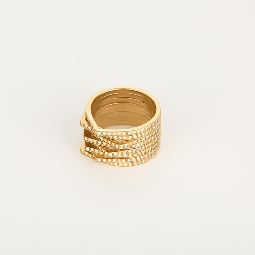 Bague 53 Repossi Bague Antifer Huit rangs en or rose 18k et diamants 58 Facettes DV31954-3