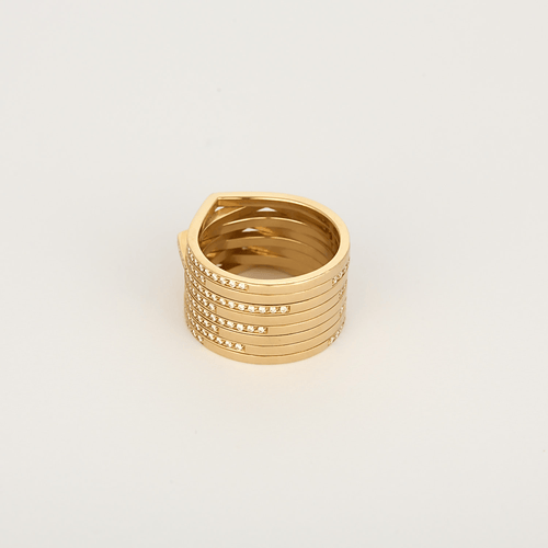 Bague 53 Repossi Bague Antifer Huit rangs en or rose 18k et diamants 58 Facettes DV31954-3
