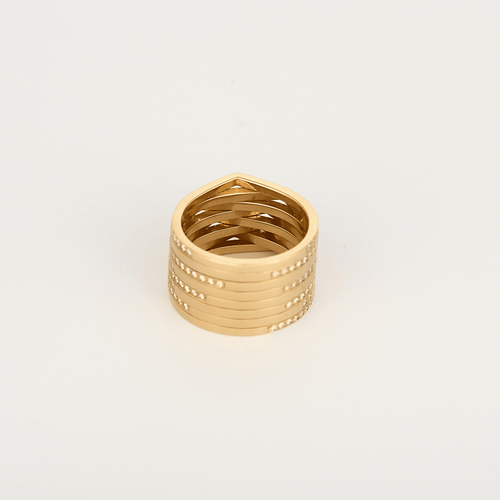 Bague 53 Repossi Bague Antifer Huit rangs en or rose 18k et diamants 58 Facettes DV31954-3