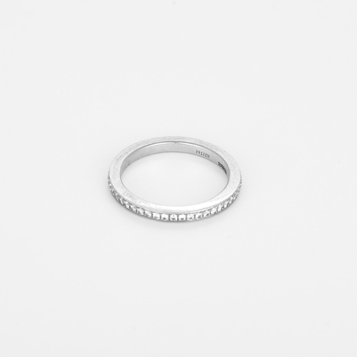 Bague 49 DE BEERS - Alliance américaine en platine et diamants 58 Facettes DV25908-2-49-2