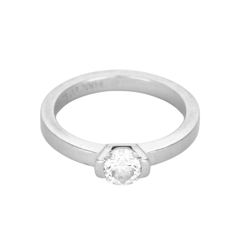 Bague 50 DE BEERS - Bague en platine et diamant 58 Facettes DV25908-1-50-2
