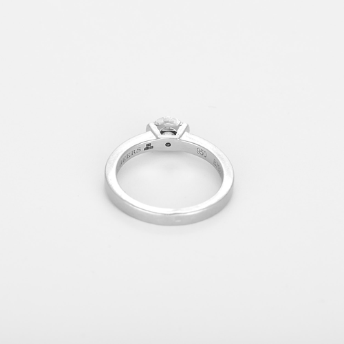 Bague 50 DE BEERS - Bague en platine et diamant 58 Facettes DV25908-1-50-2