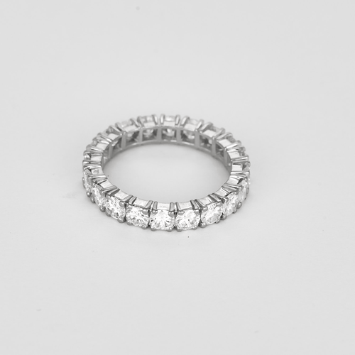 Alliance américaine en or blanc, diamants : 1,60 carat