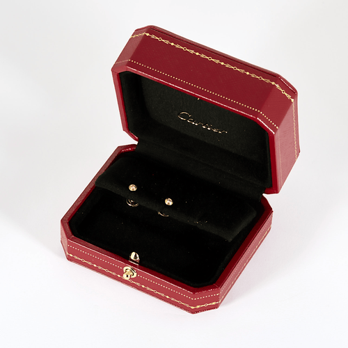 Boucles d'oreilles Cartier - Cartier d'amour - Puces d'oreilles en or jaune et diamants 58 Facettes DV26666-2