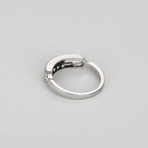 Bague 52 Messika - Pavée Baby Move - Bague en or blanc et diamants 58 Facettes DV32131-2