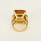 Bague 51.5 Élégante bague cocktail en or jaune, citrine, diamants 58 Facettes DV31371-1