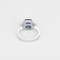 53 Élégante bague en or blanc, saphir de Ceylan non chauffé : 4,99 carat et diamants : 0,20 carat 58 Facettes DV32014-1