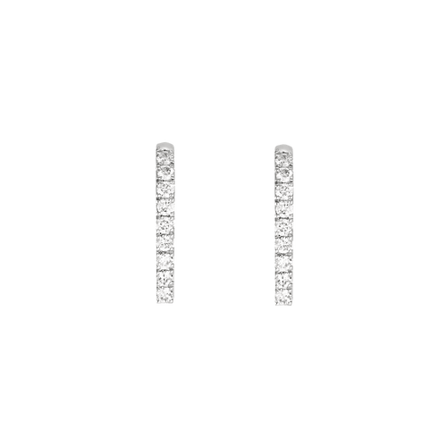 Boucles d'oreilles Messika - Gatsby XS - Boucles d'oreilles en or blanc et diamants 58 Facettes DV32131-1