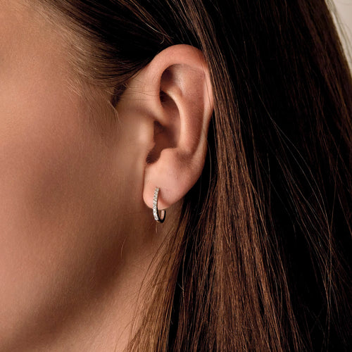 Boucles d'oreilles Messika - Gatsby XS - Boucles d'oreilles en or blanc et diamants 58 Facettes DV32131-1