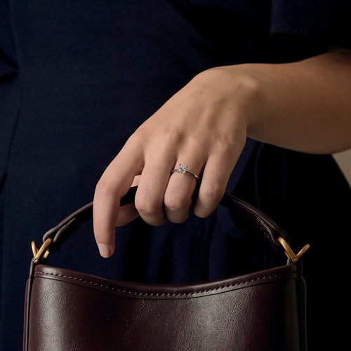 Tiffany & Co - Élégant Solitaire en platine et diamant 58 Facettes DV31768-1