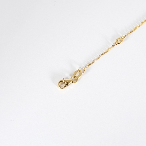 Bracelet chaîne en or jaune et diamants : 0,25 carat 58 Facettes DV31571-2