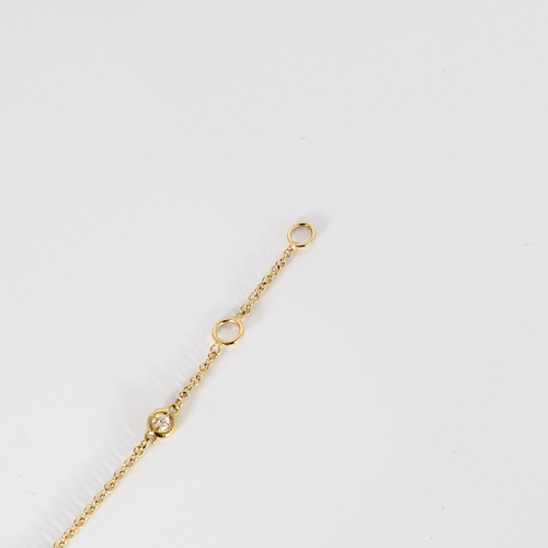 Bracelet chaîne en or jaune et diamants : 0,25 carat 58 Facettes DV31571-2