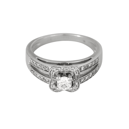 Bague 49 Mauboussin - Chance of love n°2 - Bague en or gris et diamants : 0,36 carat 58 Facettes DV32033-1