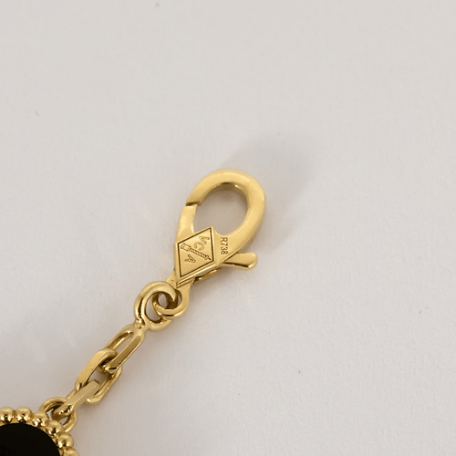 VAN CLEEF & ARPELS - Vintage Alhambra - Bracelet en or jaune et onyx