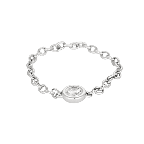Bague 65 Bague en Or blanc 18k Diamant 58 Facettes DV28510-3